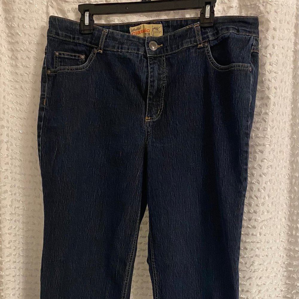 JMS dark wash denim jeans, size 20W